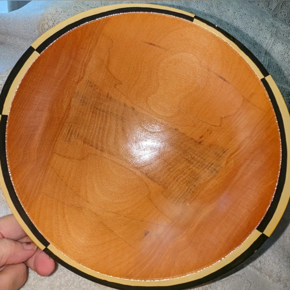 Robert Wilhelm Art Deco small wooden serving bowl.